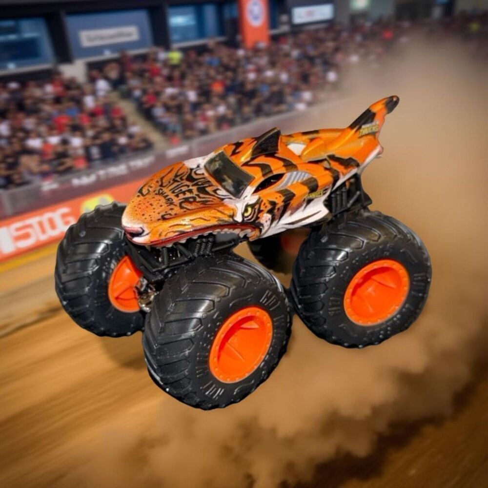 Hot Wheels Monster Truck Tiger Shark Monster Jam Truck 1:64 Scale